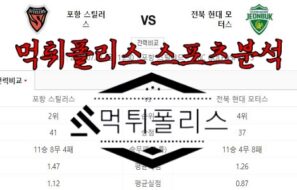 7월21일 K리그1 포항 스틸러스 전북 현대 모터스 국내 축구 분석