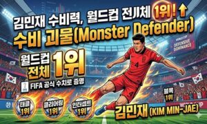 김민재 수비력, 월드컵 전체 1위! FIFA 수치가 증명한 ‘수비 괴물’의 위엄<span class="rmp-archive-results-widget "><i class=" rmp-icon rmp-icon--ratings rmp-icon--star rmp-icon--full-highlight"></i><i class=" rmp-icon rmp-icon--ratings rmp-icon--star rmp-icon--full-highlight"></i><i class=" rmp-icon rmp-icon--ratings rmp-icon--star rmp-icon--full-highlight"></i><i class=" rmp-icon rmp-icon--ratings rmp-icon--star rmp-icon--full-highlight"></i><i class=" rmp-icon rmp-icon--ratings rmp-icon--star rmp-icon--half-highlight js-rmp-replace-half-star"></i> <span>4.5 (88)</span></span>
